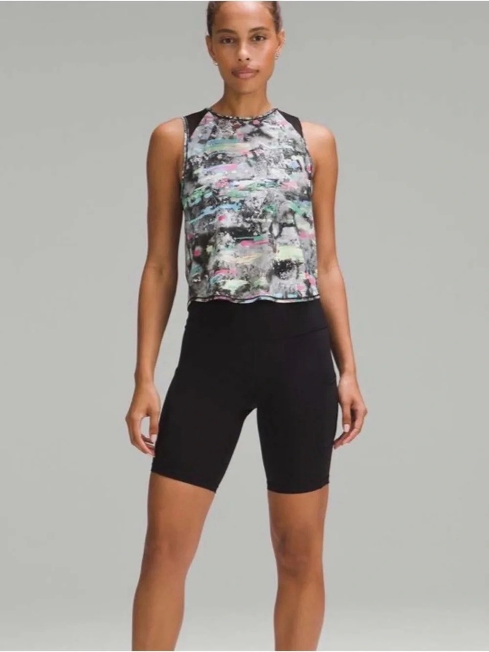 NWT Lululemon Sculpt Cropped Tank Size 6 | Paint Drift Multi Print - Picture 3 of 9